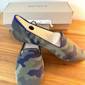 Rothy's "The Almond Loafer" Spruce Camo Size 9